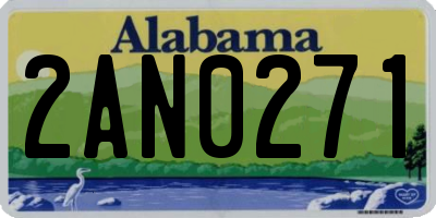 AL license plate 2AN0271