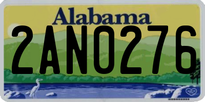 AL license plate 2AN0276