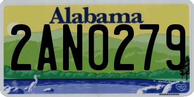 AL license plate 2AN0279