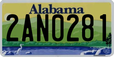AL license plate 2AN0281