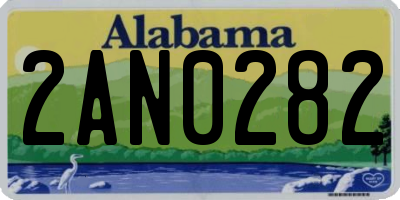 AL license plate 2AN0282
