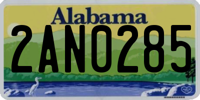AL license plate 2AN0285