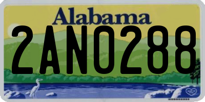 AL license plate 2AN0288
