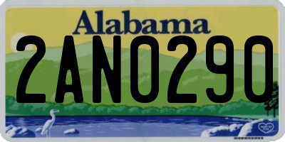 AL license plate 2AN0290