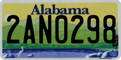 AL license plate 2AN0298