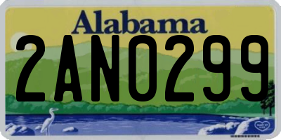 AL license plate 2AN0299