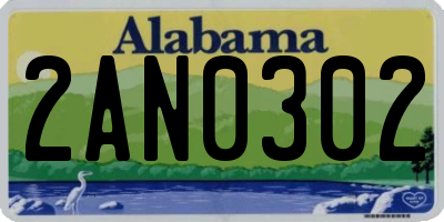 AL license plate 2AN0302