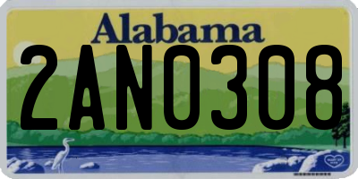 AL license plate 2AN0308