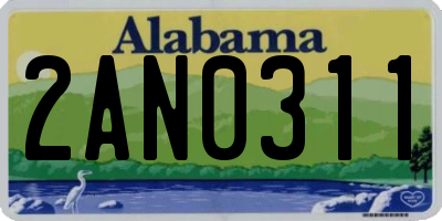 AL license plate 2AN0311