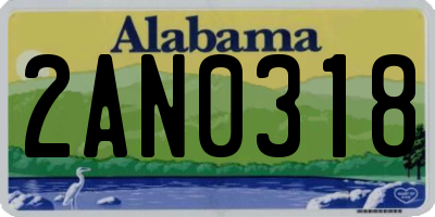 AL license plate 2AN0318