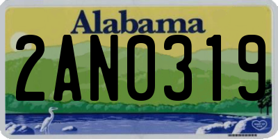 AL license plate 2AN0319