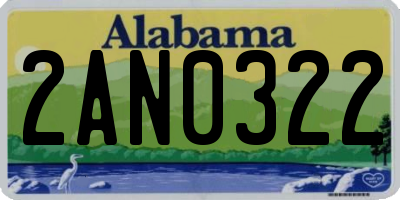 AL license plate 2AN0322