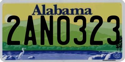 AL license plate 2AN0323