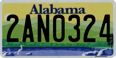 AL license plate 2AN0324