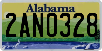 AL license plate 2AN0328