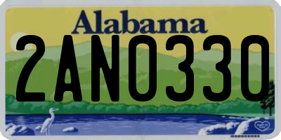 AL license plate 2AN0330