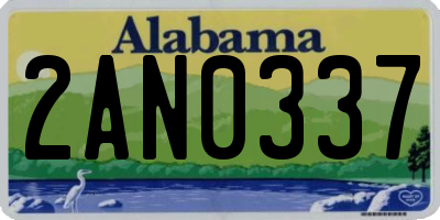 AL license plate 2AN0337