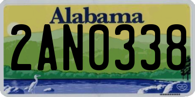 AL license plate 2AN0338