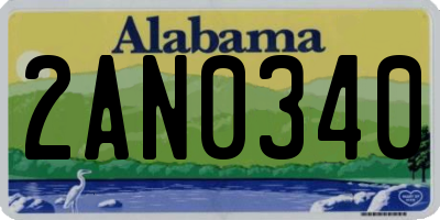 AL license plate 2AN0340