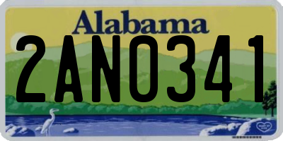 AL license plate 2AN0341