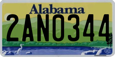AL license plate 2AN0344