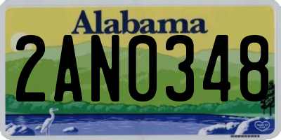 AL license plate 2AN0348