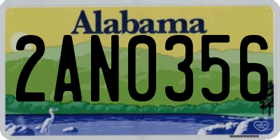 AL license plate 2AN0356