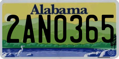 AL license plate 2AN0365