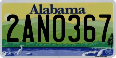 AL license plate 2AN0367
