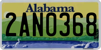 AL license plate 2AN0368