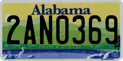AL license plate 2AN0369