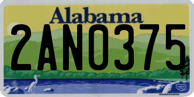 AL license plate 2AN0375