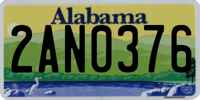 AL license plate 2AN0376