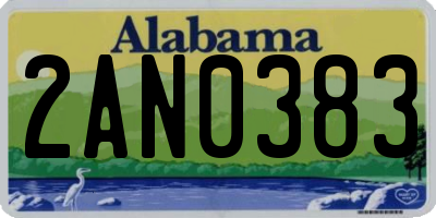 AL license plate 2AN0383