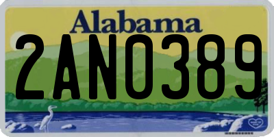 AL license plate 2AN0389