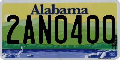 AL license plate 2AN0400