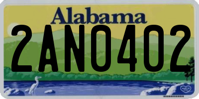 AL license plate 2AN0402