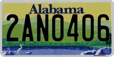 AL license plate 2AN0406