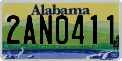 AL license plate 2AN0411