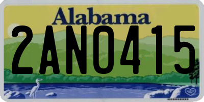 AL license plate 2AN0415