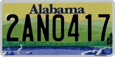 AL license plate 2AN0417