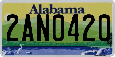 AL license plate 2AN0420