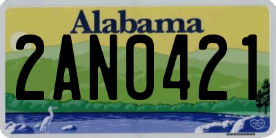 AL license plate 2AN0421
