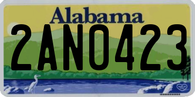 AL license plate 2AN0423