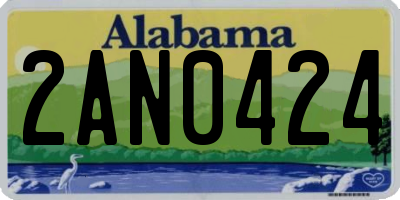 AL license plate 2AN0424
