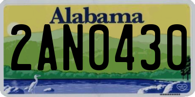 AL license plate 2AN0430