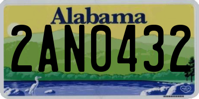 AL license plate 2AN0432