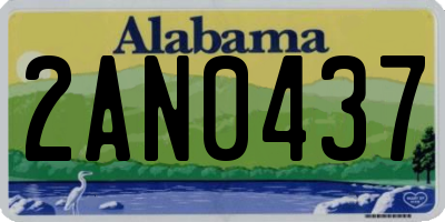 AL license plate 2AN0437
