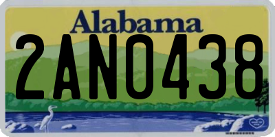 AL license plate 2AN0438