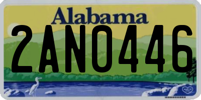 AL license plate 2AN0446